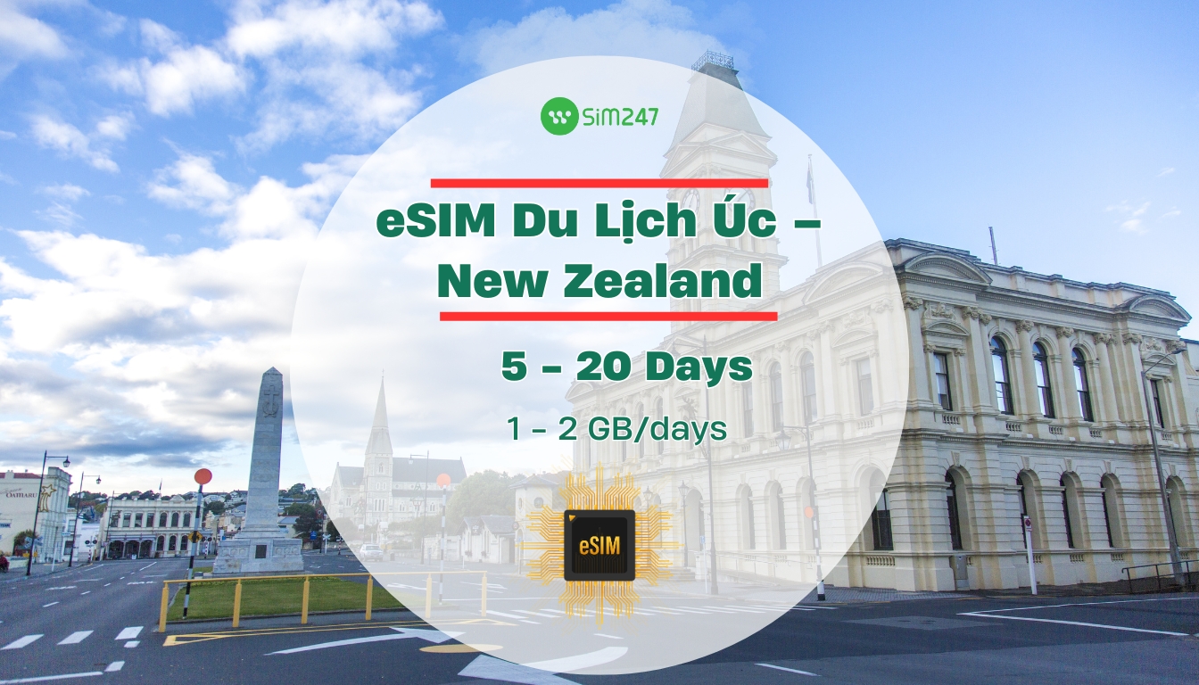 eSIM Du Lịch Úc – New Zealand