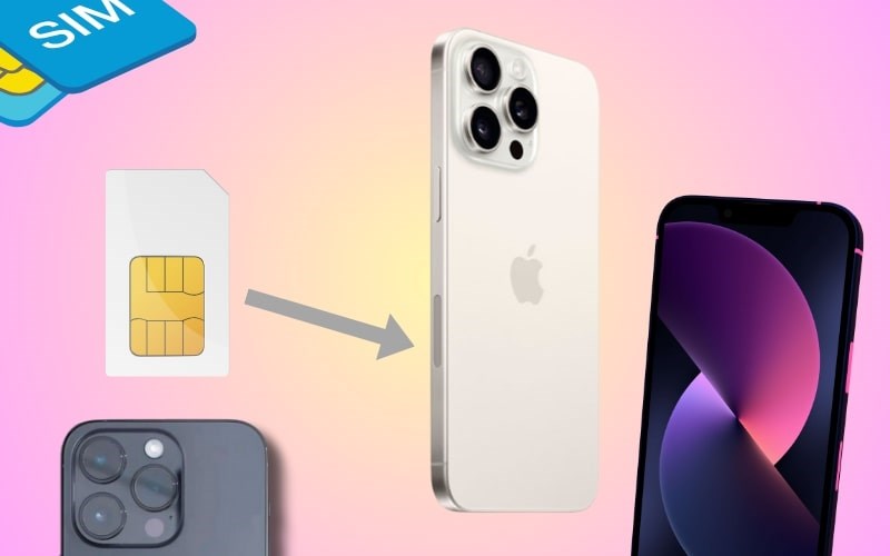 lắp sim Quốc tế vào khe sim 1.